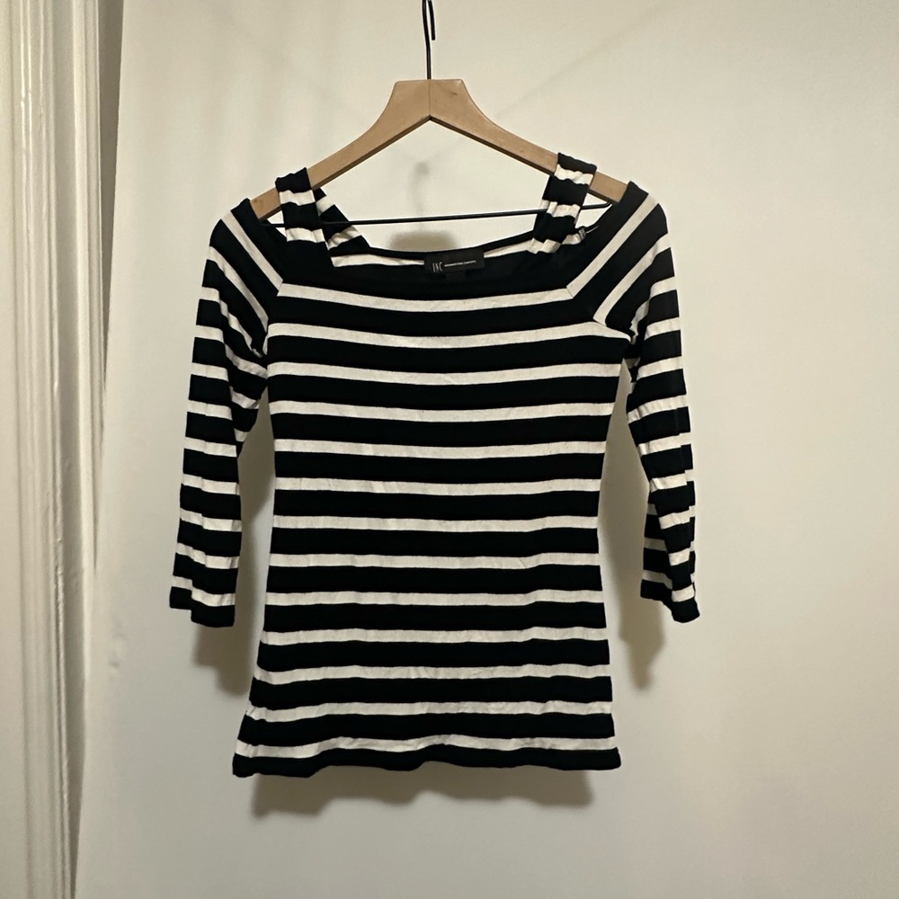 Striped Cold Shoulder Top